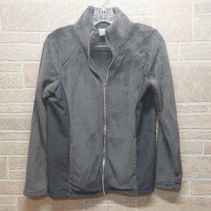 Daisy Fuentes Small zippered jacket dark drey plush